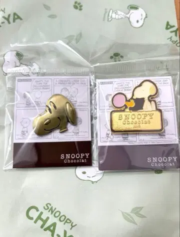 스누피 핑 배지 스누피 쇼콜라 스누피 초콜릿 미개봉 2점