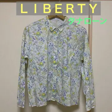 리버티 긴팔 블라우스 밝은 꽃무늬 타나론 코튼