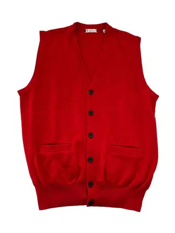 Gee Gellan 캐시미어 100% 니트 베스트 빨간색 48 새상품급