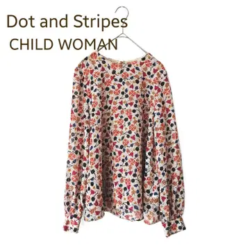 Dot and Stripes 꽃무늬 블라우스 올 패턴