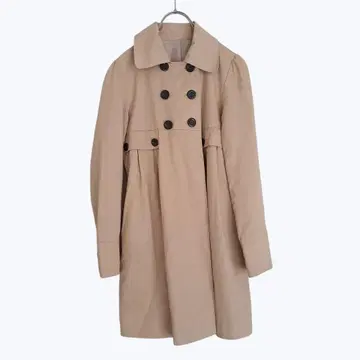 리포메이션 더블 버튼 플레어 트렌치코트 베이지 A라인