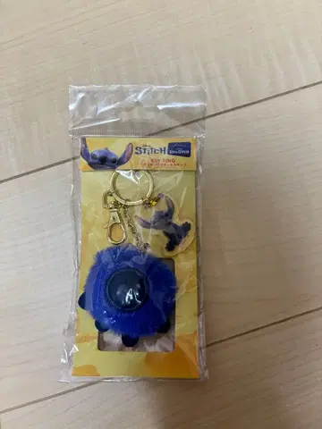 새상품 디즈니 실사 리로&스티치 폼폼 키링