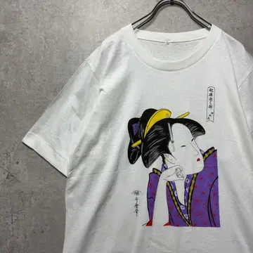 DEAD STOCK 80s-90s 우키요에 프린트T셔츠 VINTAGE