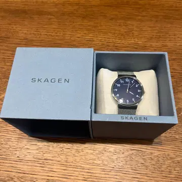 SKAGEN 다크 블루 메쉬 밴딩 시계