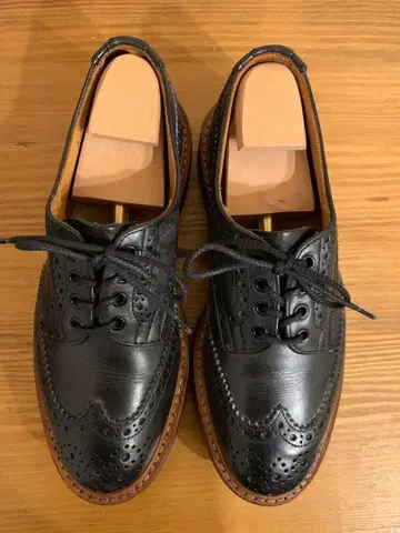 Tricker's M7292 버튼 UK8-5 블랙 명령어 밑창 새상품급