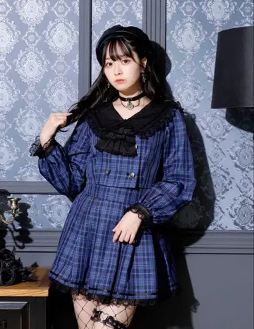 NOEMIE 노에미 체크 무늬 셋업 블루