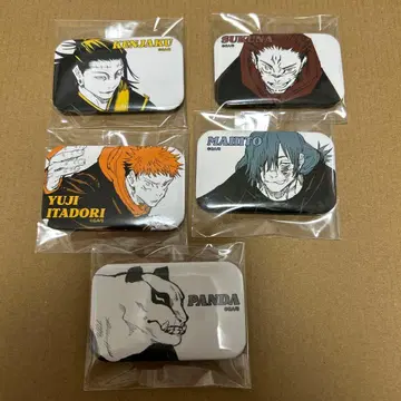 주술회전 스퀘어 캔뱃지 5개 세트