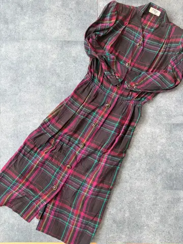 Elize 체크 무늬 셔츠 원피스