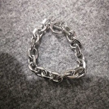 실버 체인 팔찌 토글식