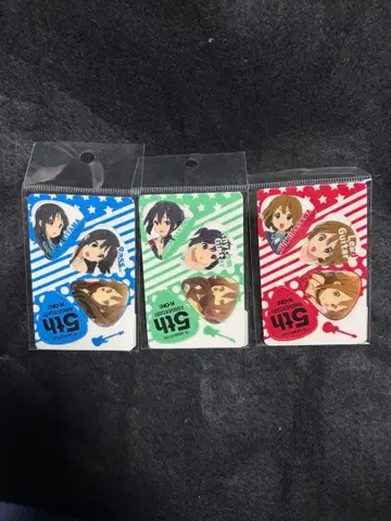 케이온! 캐릭터 피크 카드 3개 세트