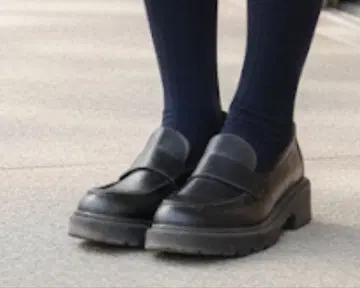 블랙 로퍼 합성 피혁 스트랩 포함 여성용