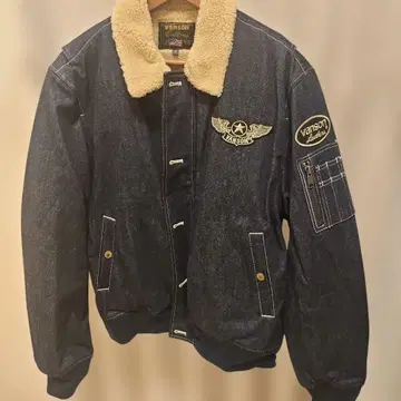 Vanson 보아 옷깃 데님 자켓 XL