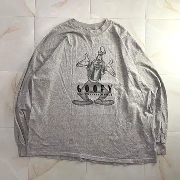 레어 90s WDW 구피 롱T 그레이 XL 디즈니 빈티지