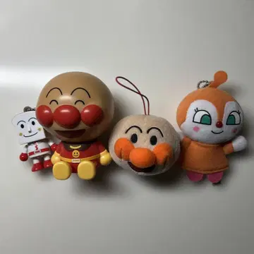 호빵맨 피규어 봉제 인형 4개 세트