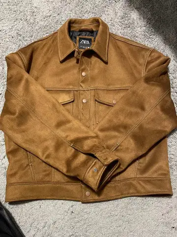 ZARA 페이크 스웨이드 크롭 자켓 M