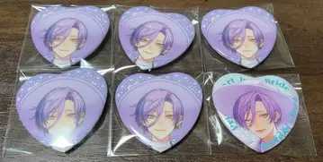 니지산지 사카키 네스 준브라이드 랜덤 하트형 캔뱃지 6점