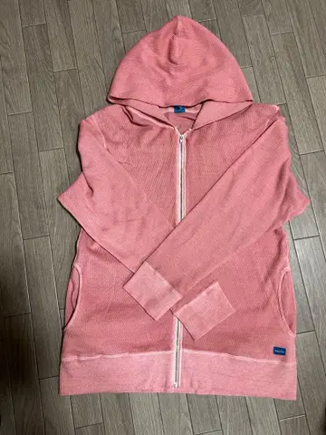 Good On 풀 집업 후드티 Medium 핑크