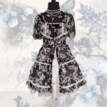 y2k axes femme 꽃무늬 원피스 레이스 모리걸
