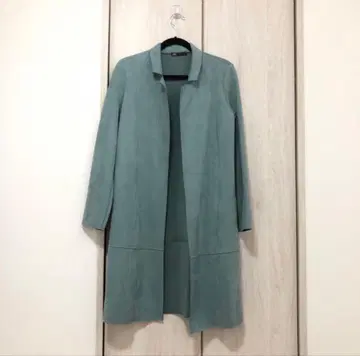 새상품급 ZARA 페이크 스웨이드 코트