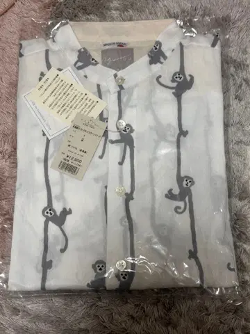 현행 모델 SOU SOU 타카시마치지쿠 스탠드 카라 셔츠 원숭이 교토