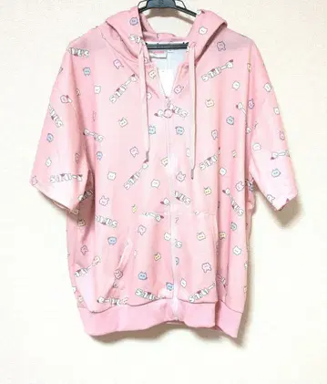 러브이즈 후드티 핑크 미사용 새상품