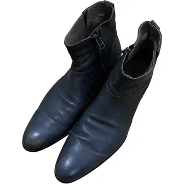 5351 POUR LES HOMMES 가죽 사이드 지퍼 부츠 40