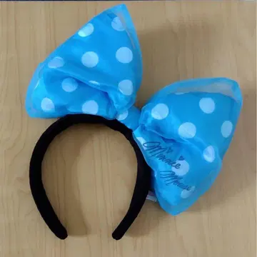 디즈니 머리띠 미니 스카이블루 빅 리본