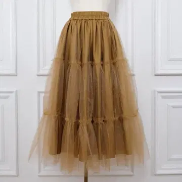 unminou 앙미누 시어 샤샤 스커트(CAMEL)