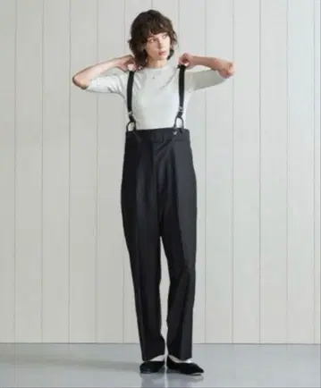 H BEAUTY&YOUTH 하이웨스트 서스펜더 팬츠