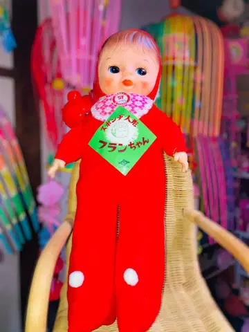 당시 물건 귀여운 안고 인형 35cm 쇼와 레트로 안기 인형 스펀지 인형