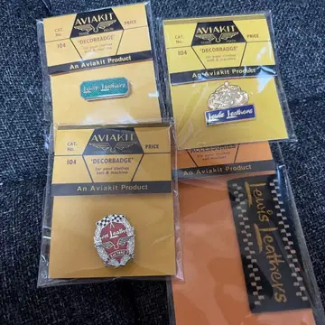 루이스 레더 핀즈 핀 배지 액세서리 패치 4개 세트 미사용 새상품