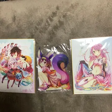 노 게임 노 라이프 굿즈 3점