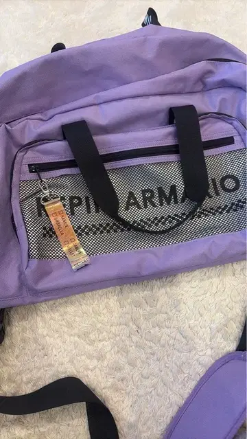 레피피 보스턴백 메쉬 포켓 부착 보라색