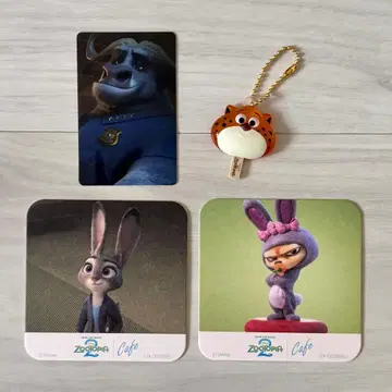 주토피아 오마이카페 예약 특전 카드 보코서장 코스터 4점 세트