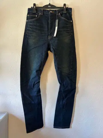 미사용 Backlash 다크 블루 슬림 핏 사루엘 데님