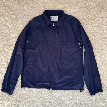 [ MHL. ] 마가렛호웰 코튼 셔츠 자켓 네이비 L