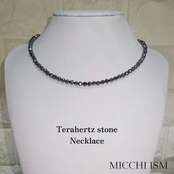 고급 테라헤르츠 광석 목걸이 심플 반짝이는 버튼 금장 장식 유행 4mm알