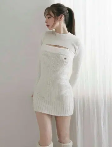 andmary hug knit set dress
