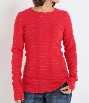 L'Appartement GOOD GRIEF! 굿그리프 보더 롱티 빨간색