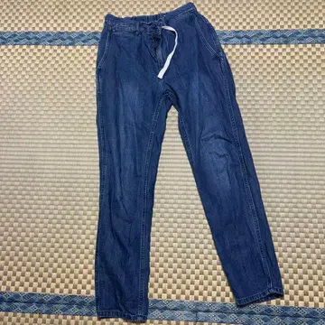 백 넘버 다크 블루 스트레이트 팬츠 S