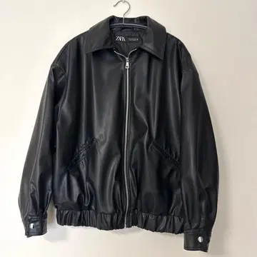 ZARA 페이크 레더 자켓 M