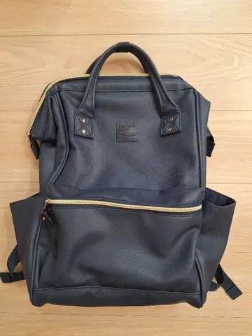 anello 네이비 럭색 가죽