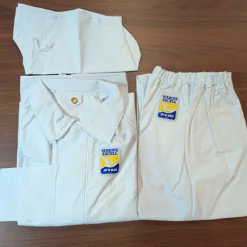 미사용 새상품 마린 엑세 상의 (LL) 하의 (L) 세트 어부 카파