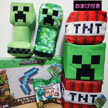 마인크래프트 봉제 인형 수납 박스 곡괭이 크리퍼 TNT 오비