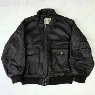 빈티지 A2 G1 플라이트 자켓 카우 가죽 다크 브라운 L