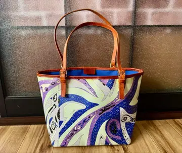 에밀리오 푸치 토트백 보라색/파랑/화이트