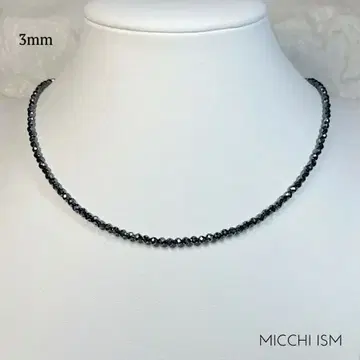 고급 테라헤르츠 광석 목걸이 심플 반짝이는 버튼 금장 장식 유행 3mm알