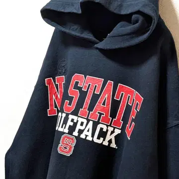 길단 노스캐롤라이나 울프 팩 후드 맨투맨 블랙 L 구제 의류