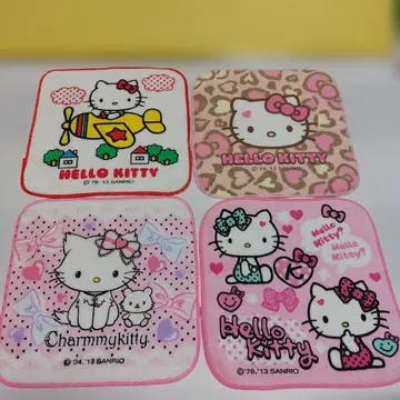 헬로키티 챠미키티 푸치 타월 4개 세트