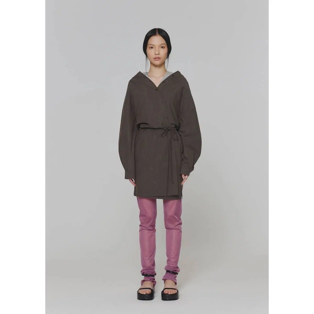 amento shirring cropped hooded jumper #아모멘토,#아모멘토시어 